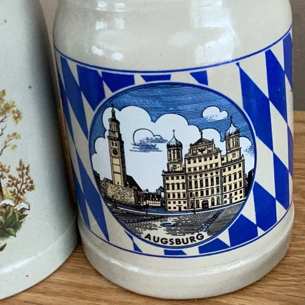 🍻 German Vintage Bayern Burg Stahleck Souvenir Beer Stein 5